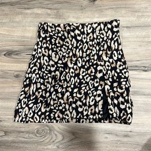 Leopard print mini skirt